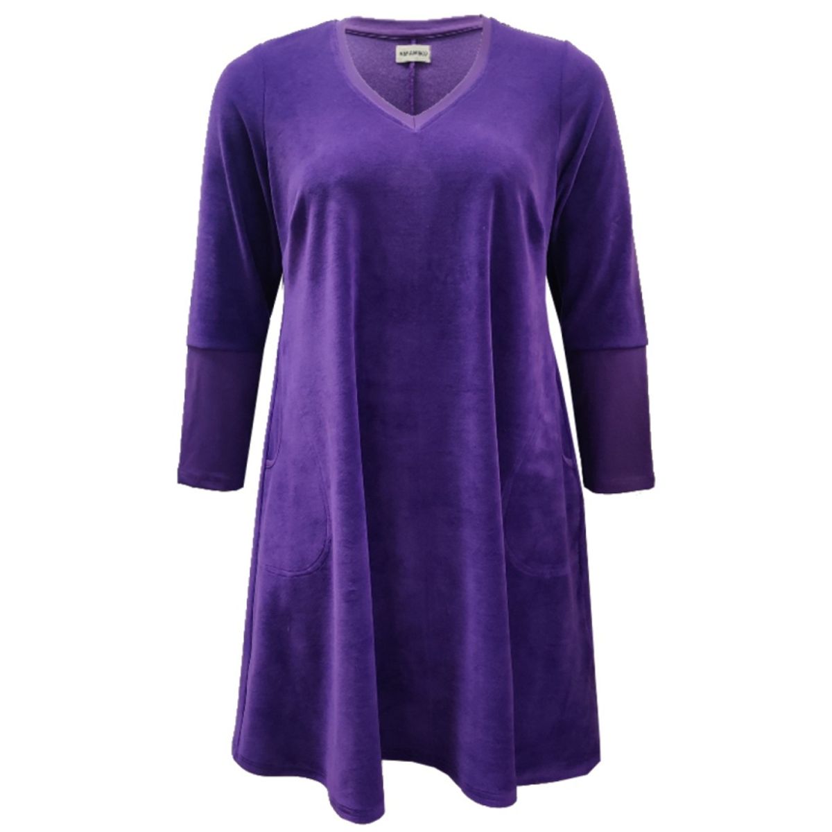 Plus size kjole Tulla Purple Velvet