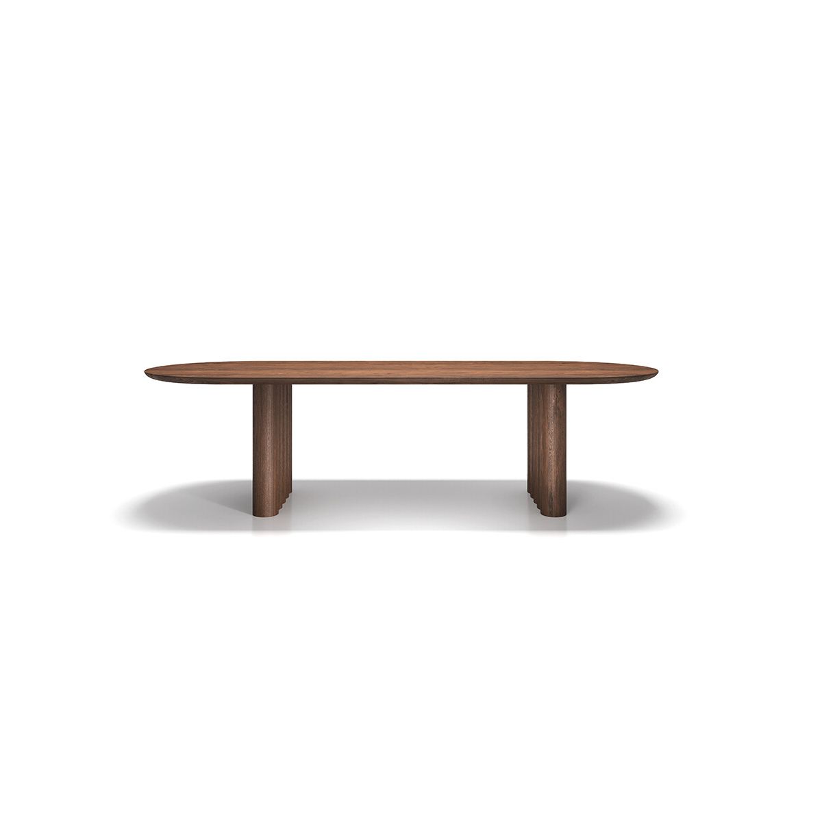 Plush Table Oval fra DK3 (Røget eg, 200 x 100 cm)