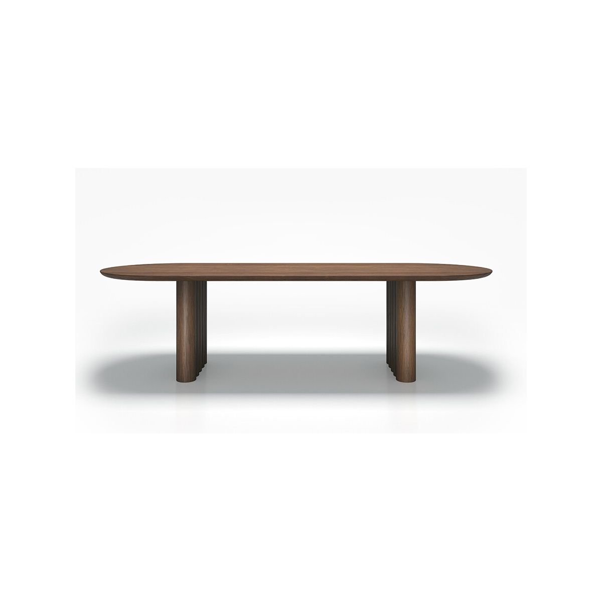 Plush Table Oval fra DK3 (Valnød, 200 x 100 cm)