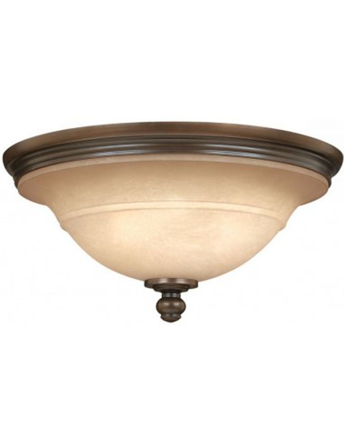 Plymouth Plafond i stål og organza Ø44,5 cm 3 x E27 - Aldret bronze/Mat rav