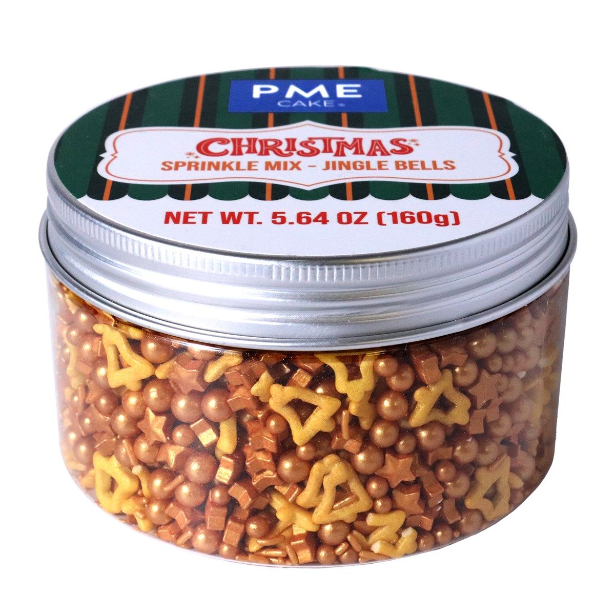 PME - Christmas Sprinkles Gold Jingle Bells, 160g