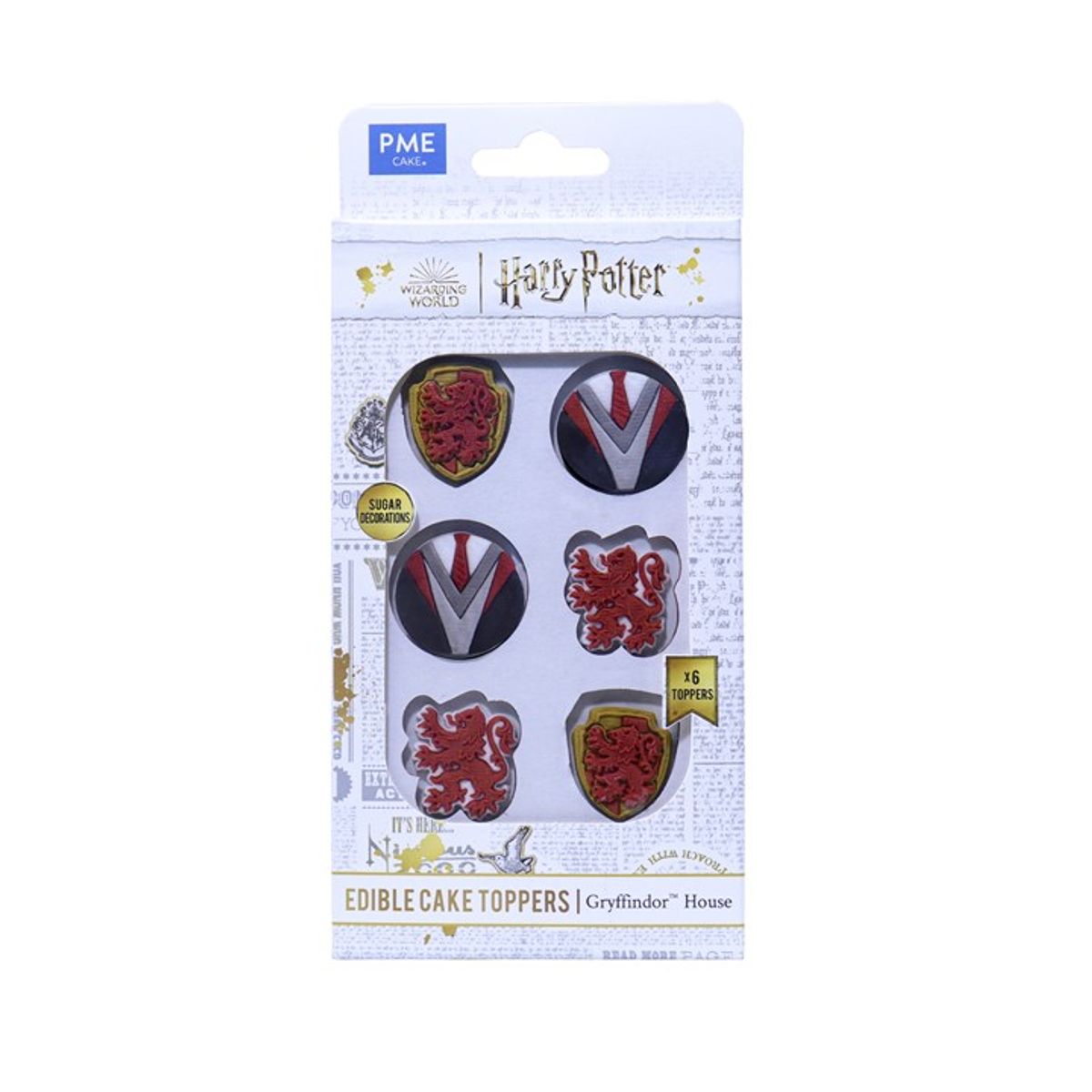 PME - Gryffindor Spiselige Toppers, 6 stk