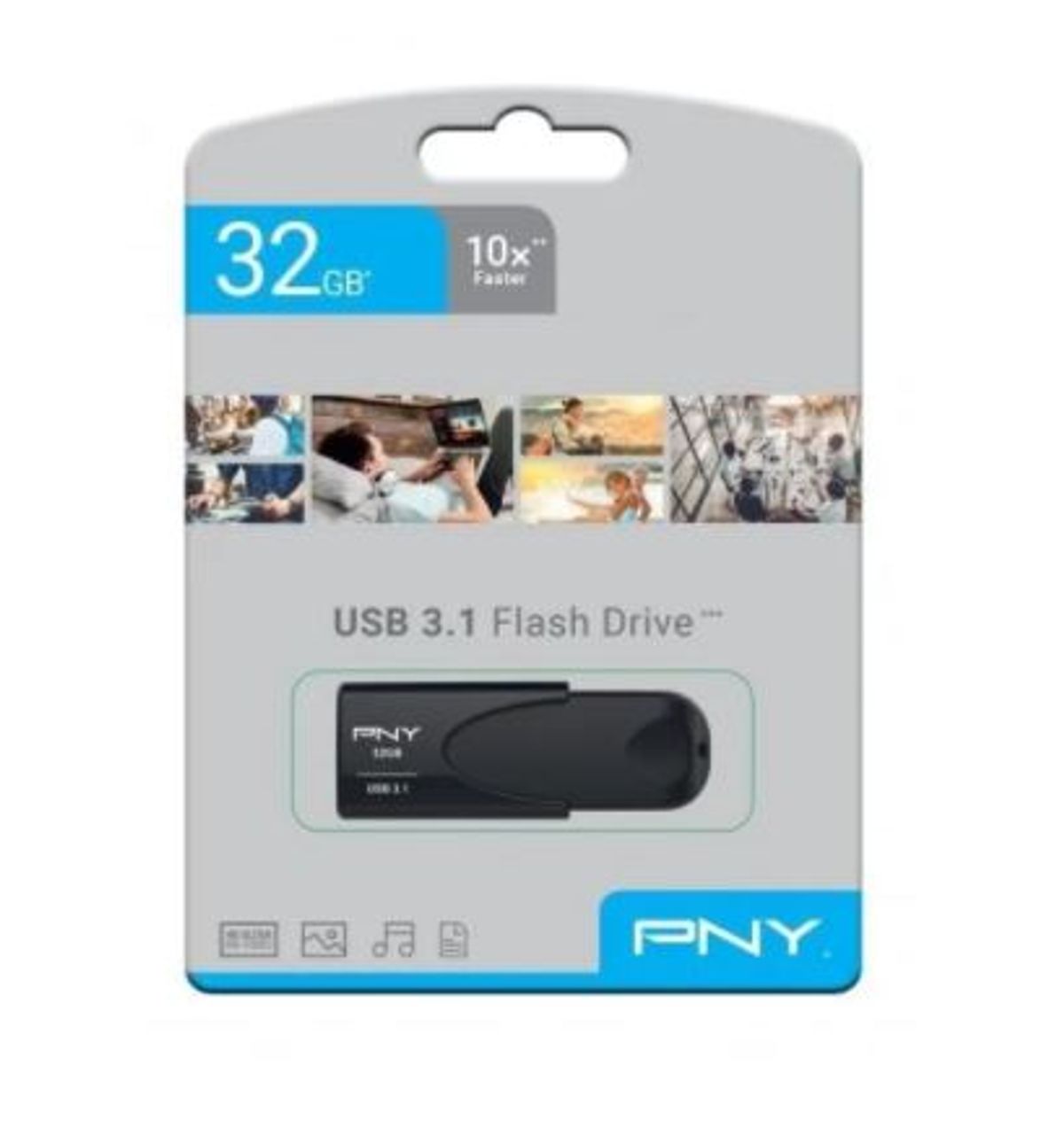 PNY USB 3.1 32GB, sort