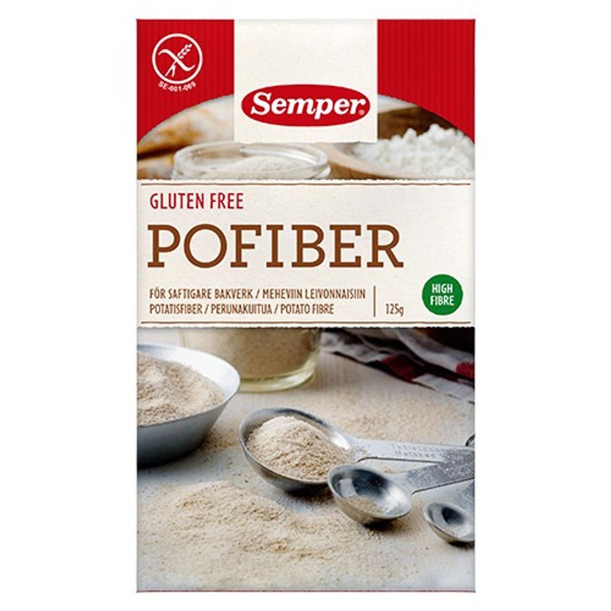 Pofiber glutenfri - 125 gram - Semper