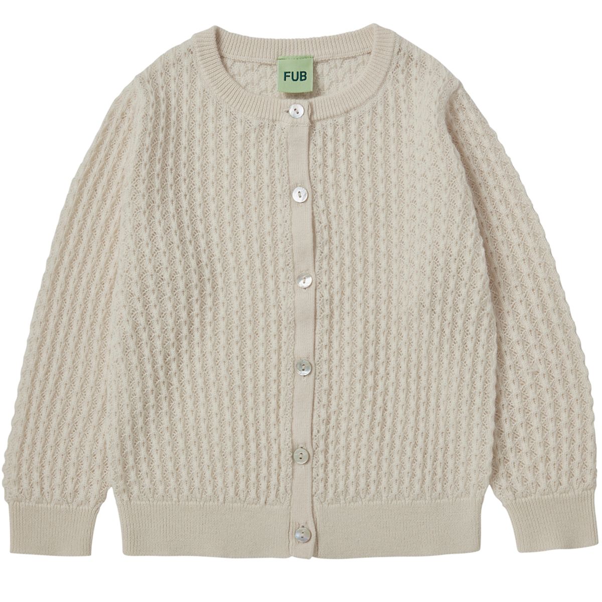 Pointelle merinould cardigan (120)