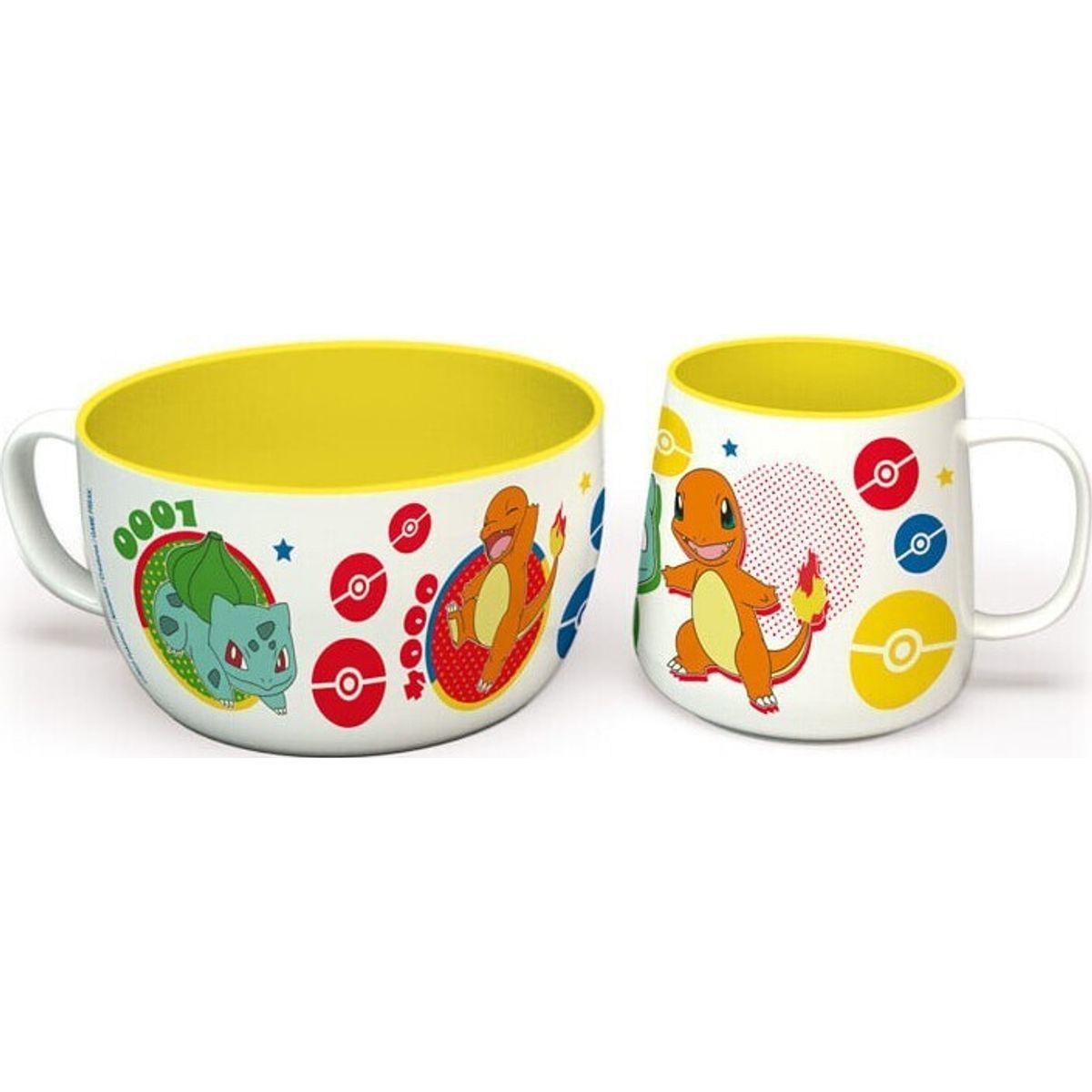 Pokemon - Breakfast Set Mug + Bowl - Pikachu & Kanto Starters