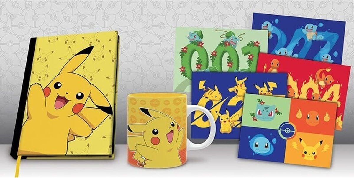 Pokemon - Pck A5 Notebook + Mug320ml + Postcards Pikachu