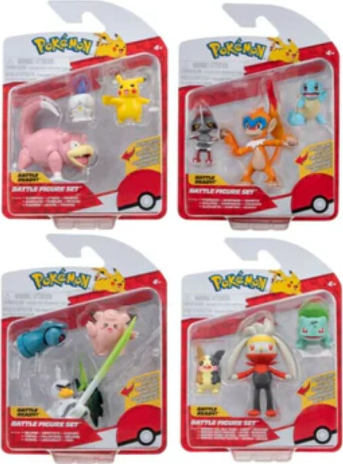 Pokémon Battle Figurer - 3-pak - Assorteret