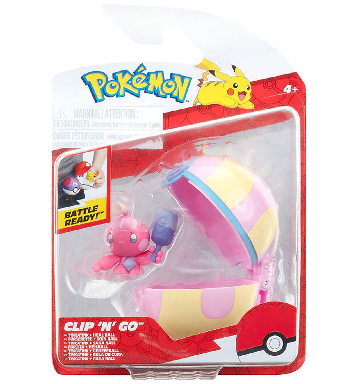 Pokémon Figur - Clip N Go - Tinkatink m. Heal Ball