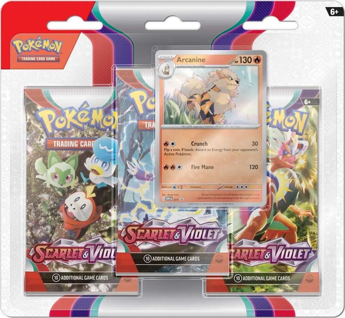 Pokémon Kort - Scarlet And Violet - Arcanine - 3-pak