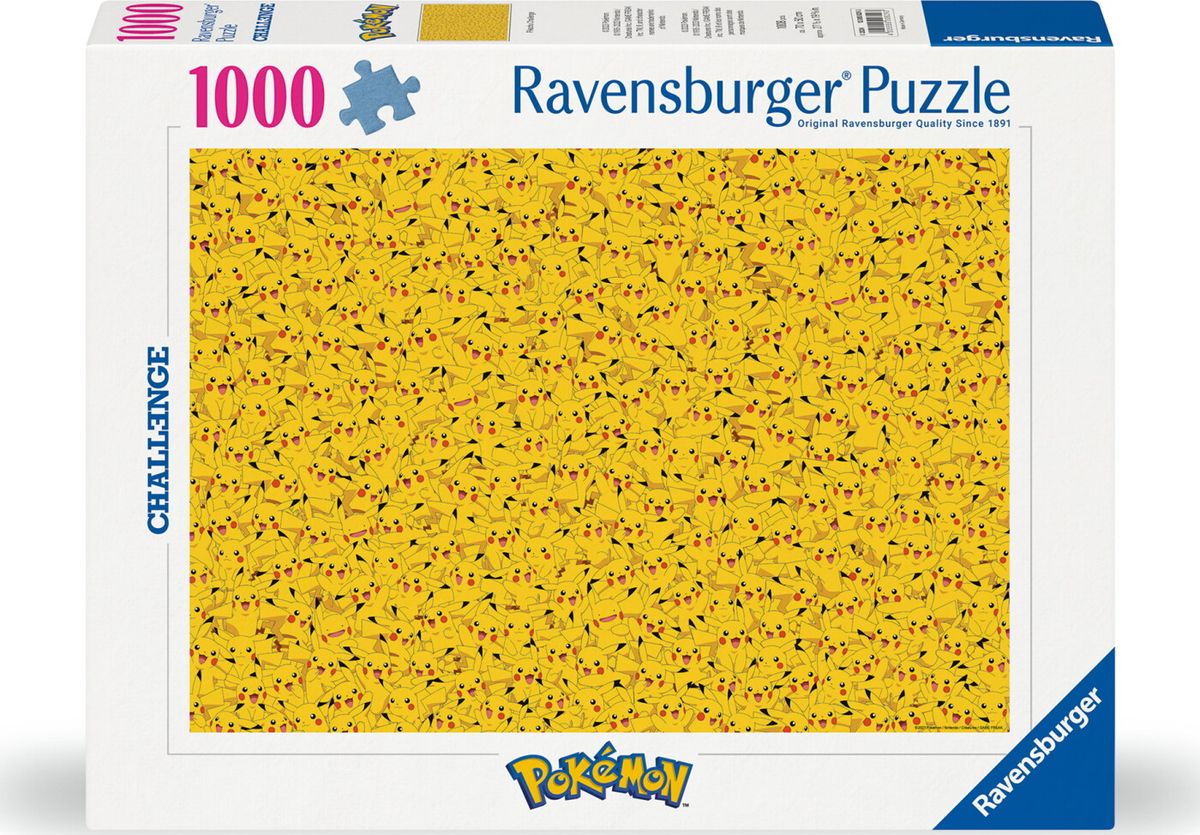 Pokémon Puslespil - Pikachu - Challenge - 1000 Brikker - Ravensburger