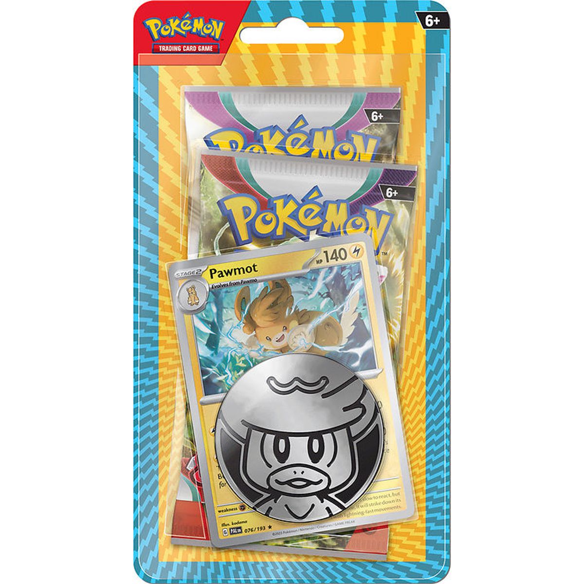 Pokémon Samlekort - 2-pak - Assorteret - Pawmot Blisterpakke