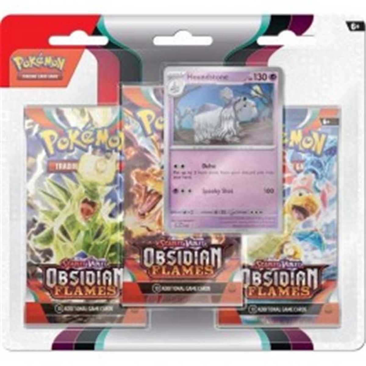 Pokémon Scarlet & Violet Obsidian Flames 3-Pack Blister (Engelsk)