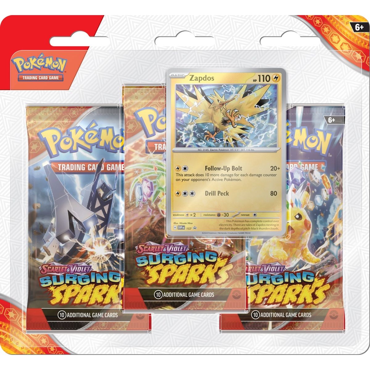 Pokémon Surging Sparks 3-Pack Blister