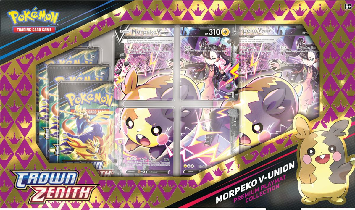 Pokémon V-UNION Box: Crown Zenith - Morpeko Premium Playmat Collection