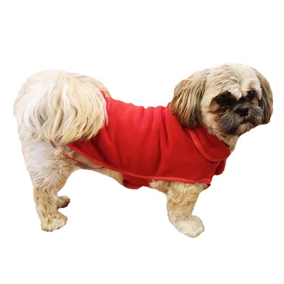 Polar fleece hundejakke Rød-Ryg 39 cm