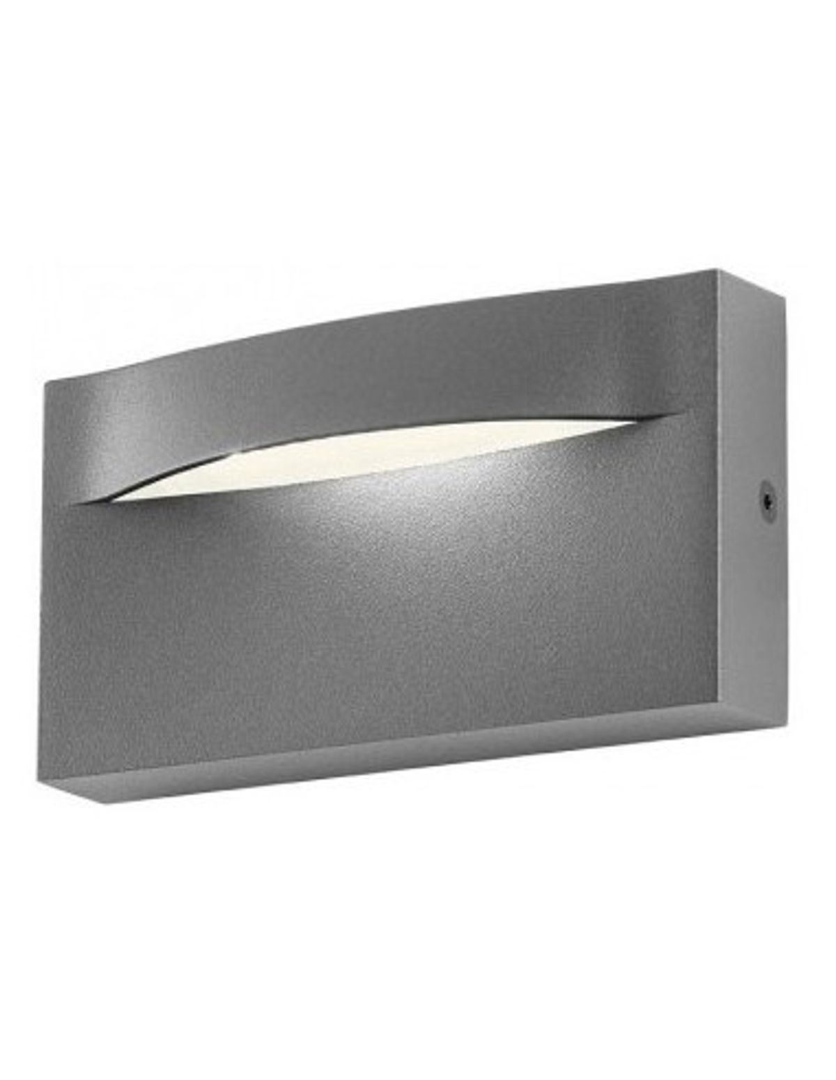 POLIFEMO Væglampe i aluminium og polycarbonat B13,7 cm 1 x 8W SMD LED - Mat mørkegrå