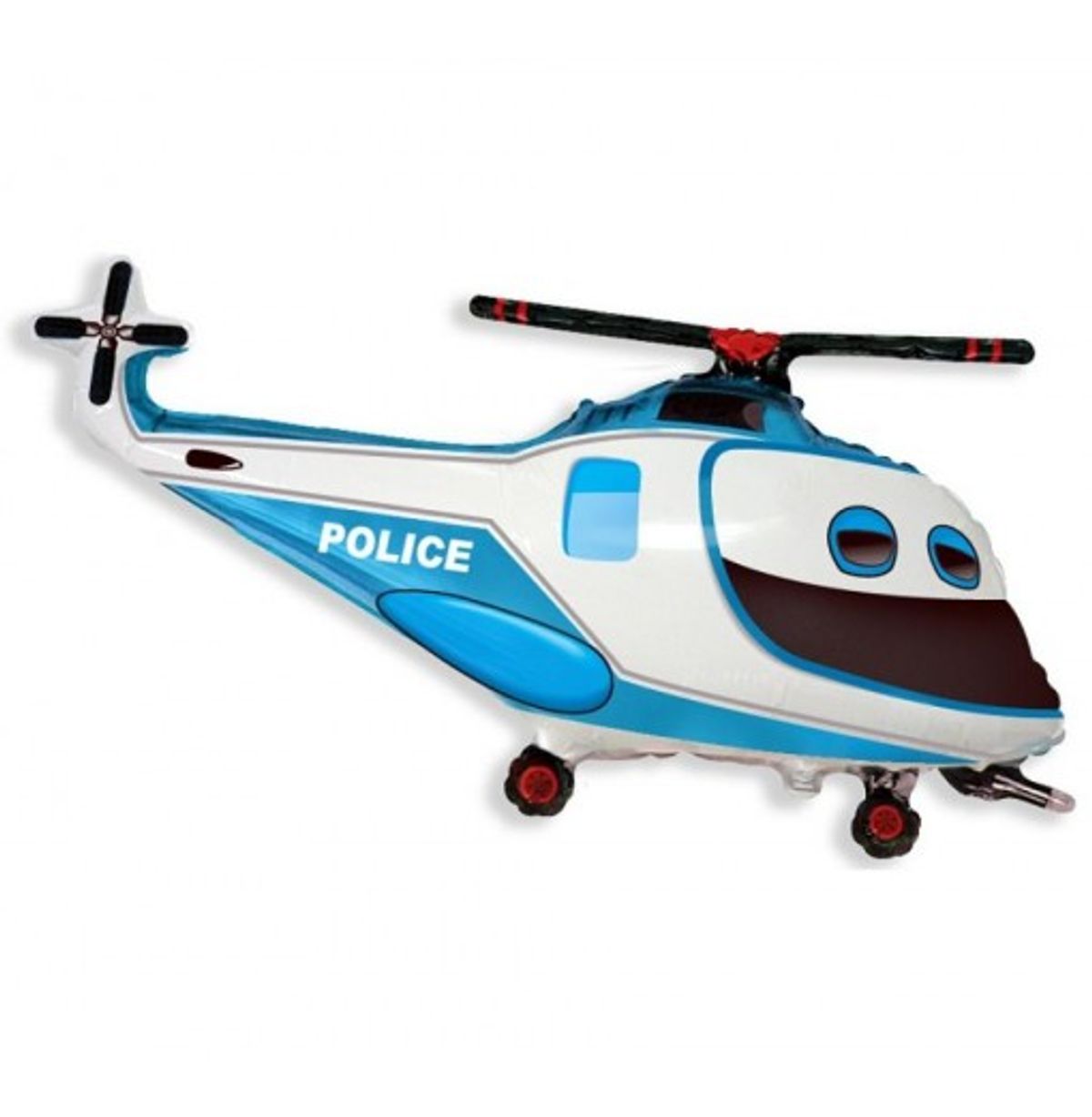 Politihelikopter folieballon, 24" / 60 cm - Folieballoner