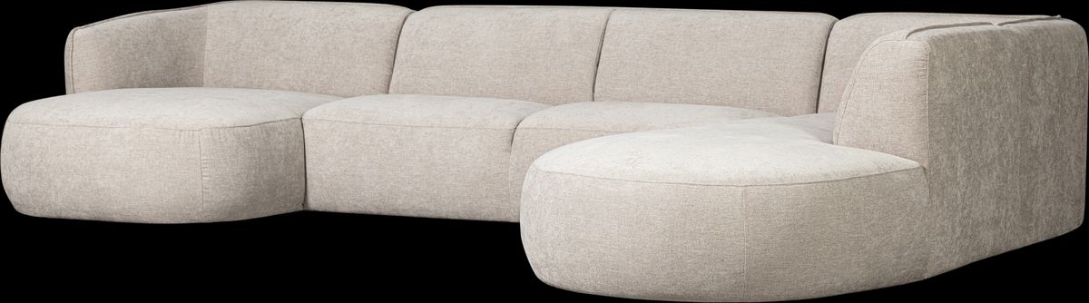 Polly, Hjørnesofa højrevendt, sand, H71x245x353 cm