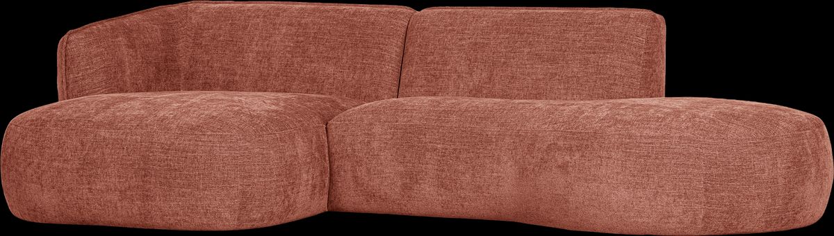 Polly, Hjørnesofa venstrevendt, rosa, H71x150x278 cm