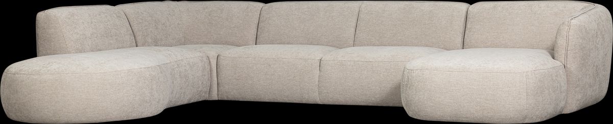 Polly, Hjørnesofa venstrevendt, sand, H71x245x353 cm