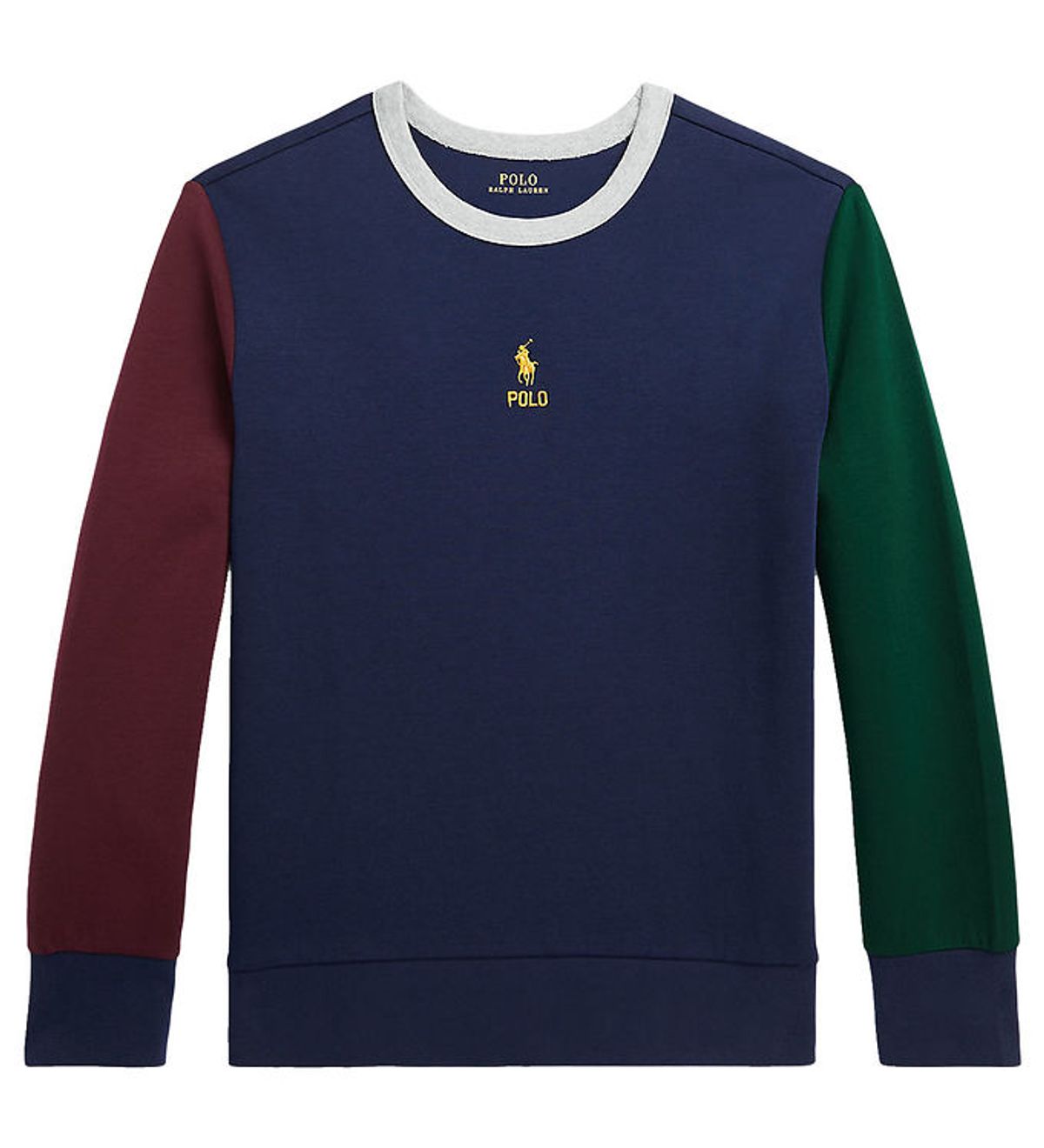 Polo Ralph Lauren Bluse - Navy m. Bordeaux/Mørkegrøn