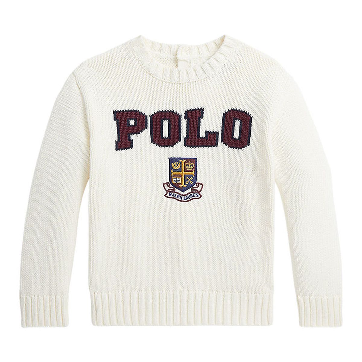 Polo Ralph Lauren Bluse - Strik - Creme m. Polo