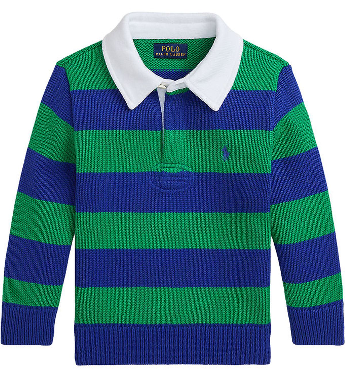 Polo Ralph Lauren Bluse - Strik - Grøn/Blåstribet