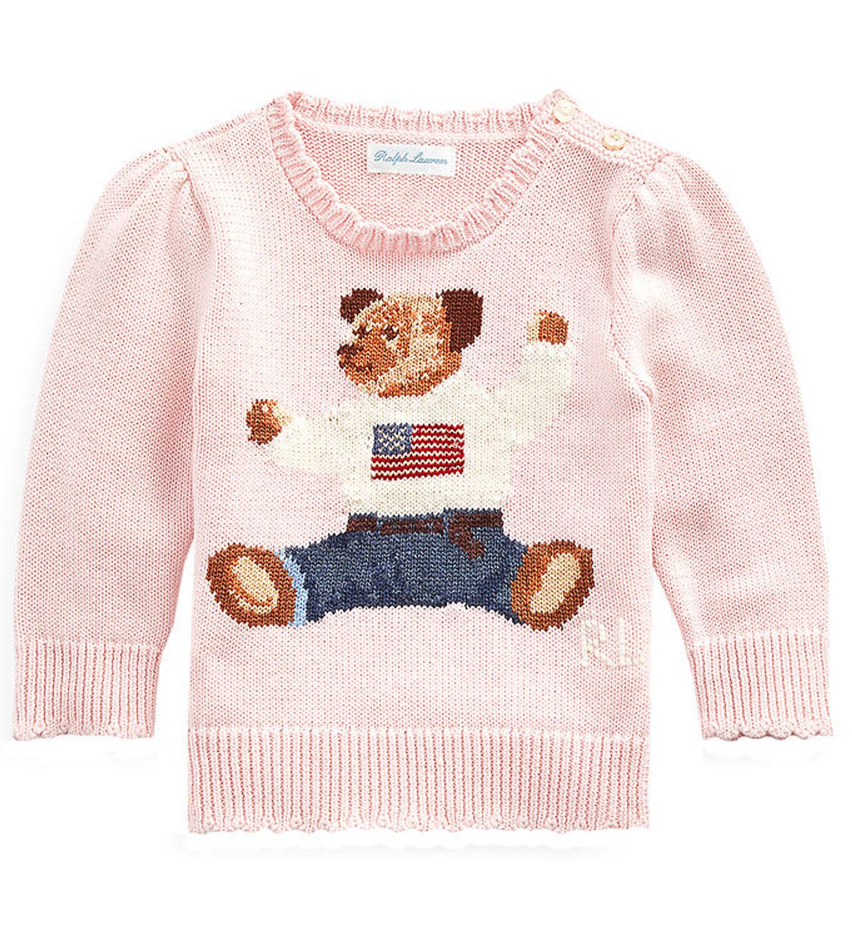 Polo Ralph Lauren Bluse - Strik - Rosa m. Bamse