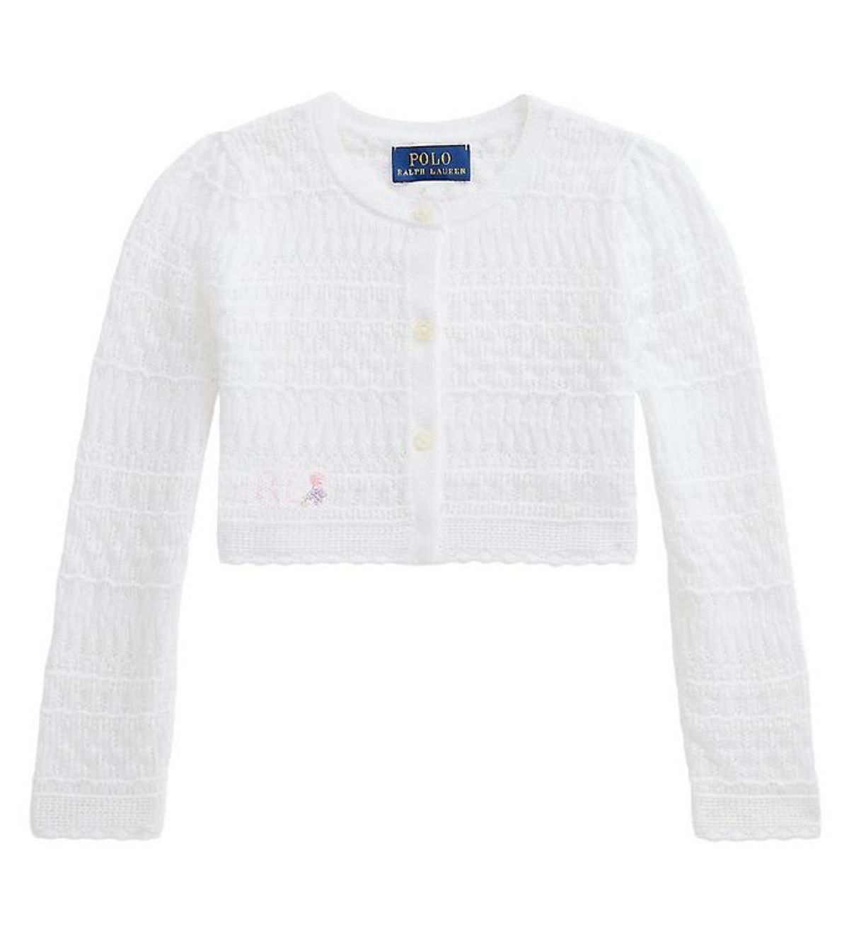 Polo Ralph Lauren Cardigan - Cropped - Strik - Classics I - Hvid