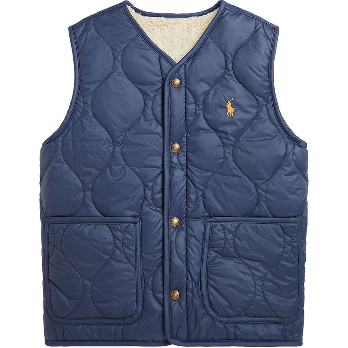 Polo Ralph Lauren Dunvest m. Fleece - Vendbar - Navy/Beige