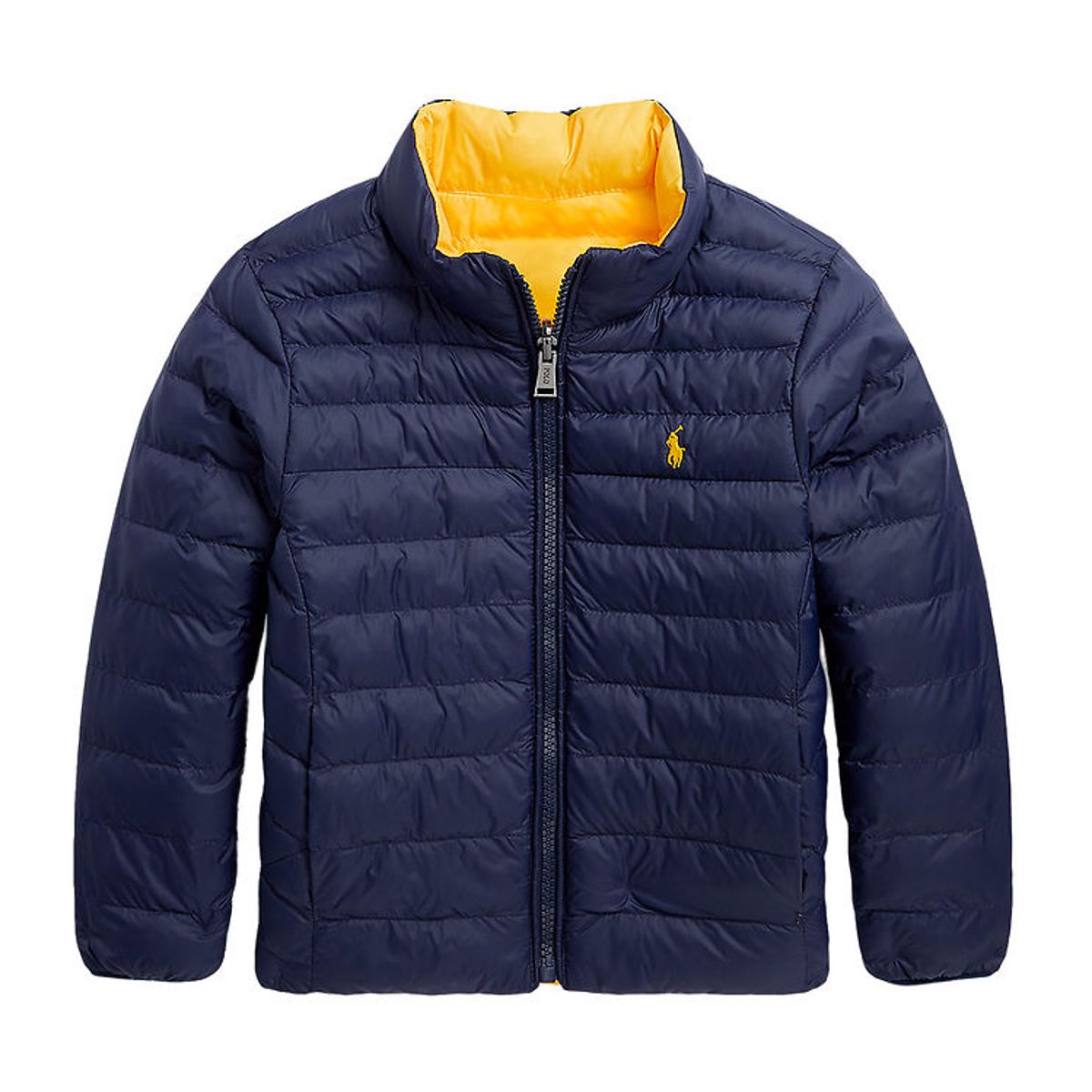 Polo Ralph Lauren Dynejakke - Vendbar - Classics - Navy/Gul