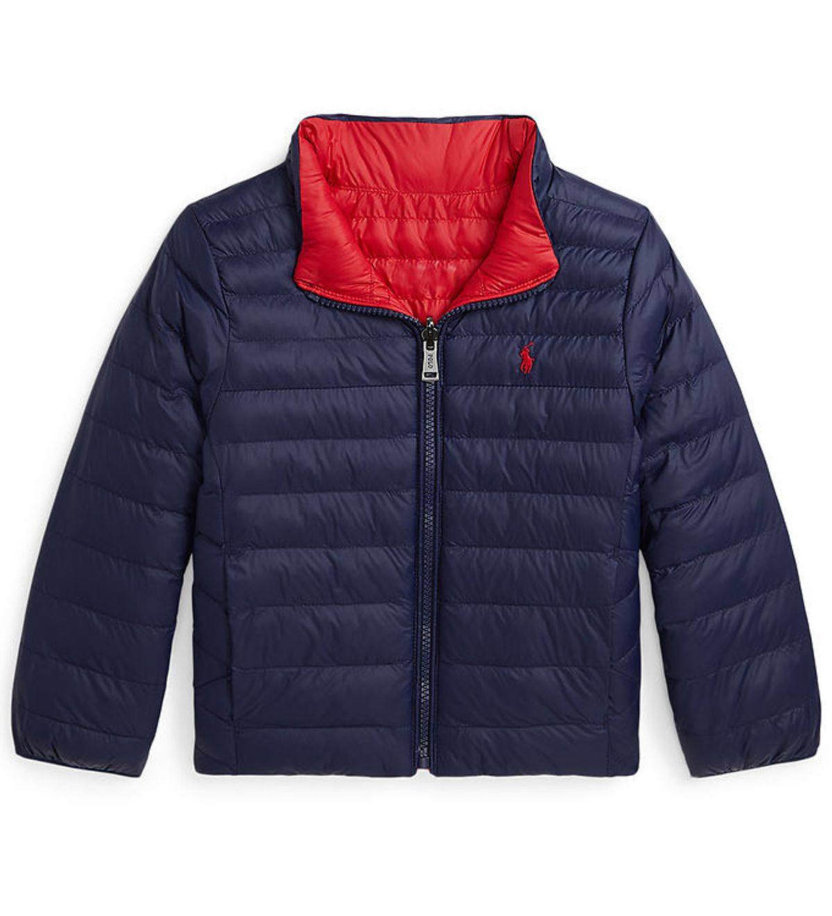 Polo Ralph Lauren Dynejakke - Vendbar - Navy/Rød