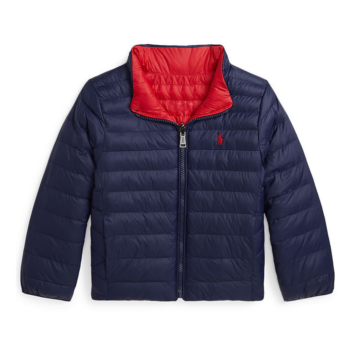 Polo Ralph Lauren Dynejakke - Vendbar - Navy/Rød