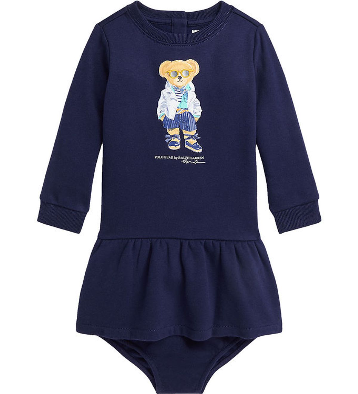 Polo Ralph Lauren Kjole m. Bloomers - Navy m. Bamse