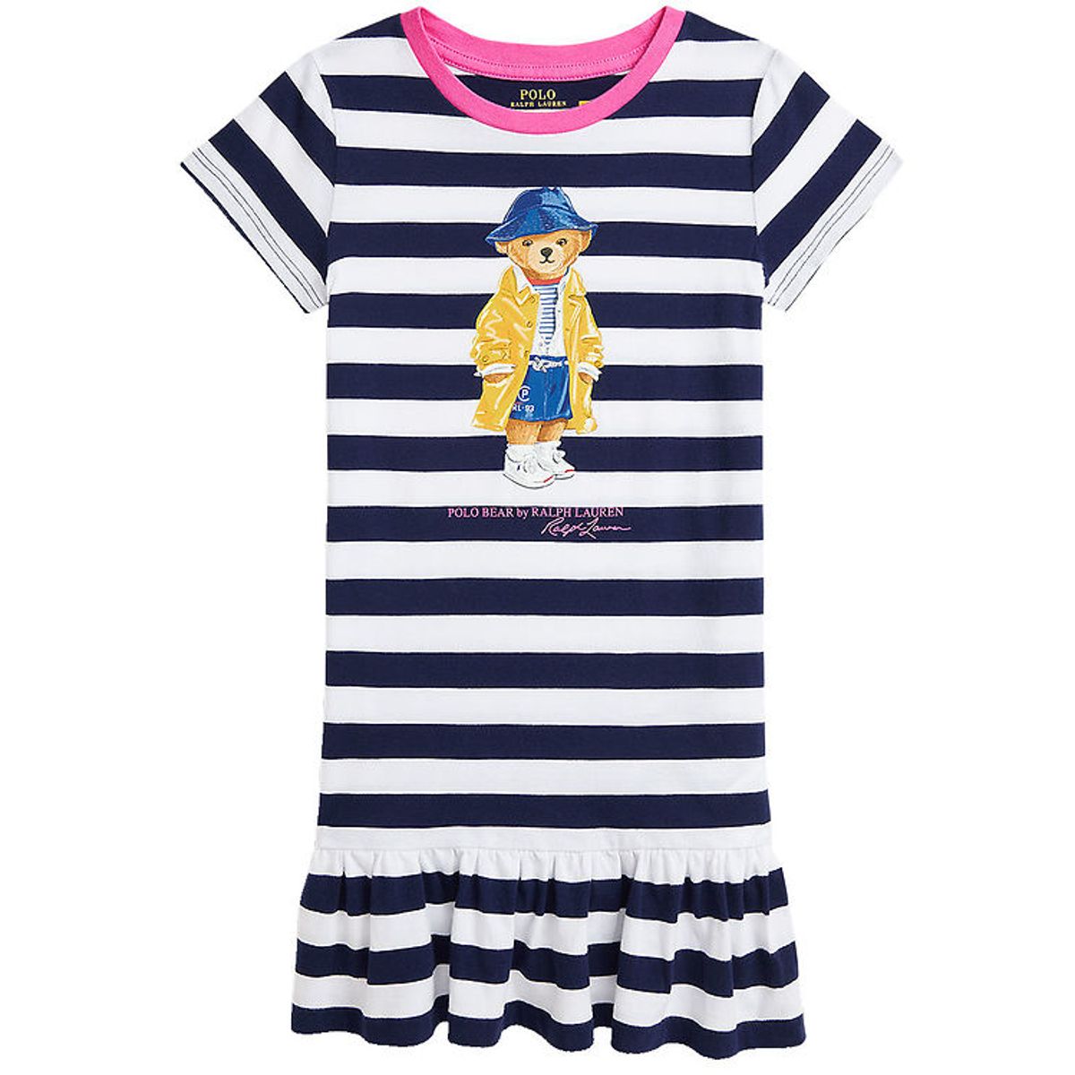 Polo Ralph Lauren Kjole - Navy/Hvidstribet m. Bamse