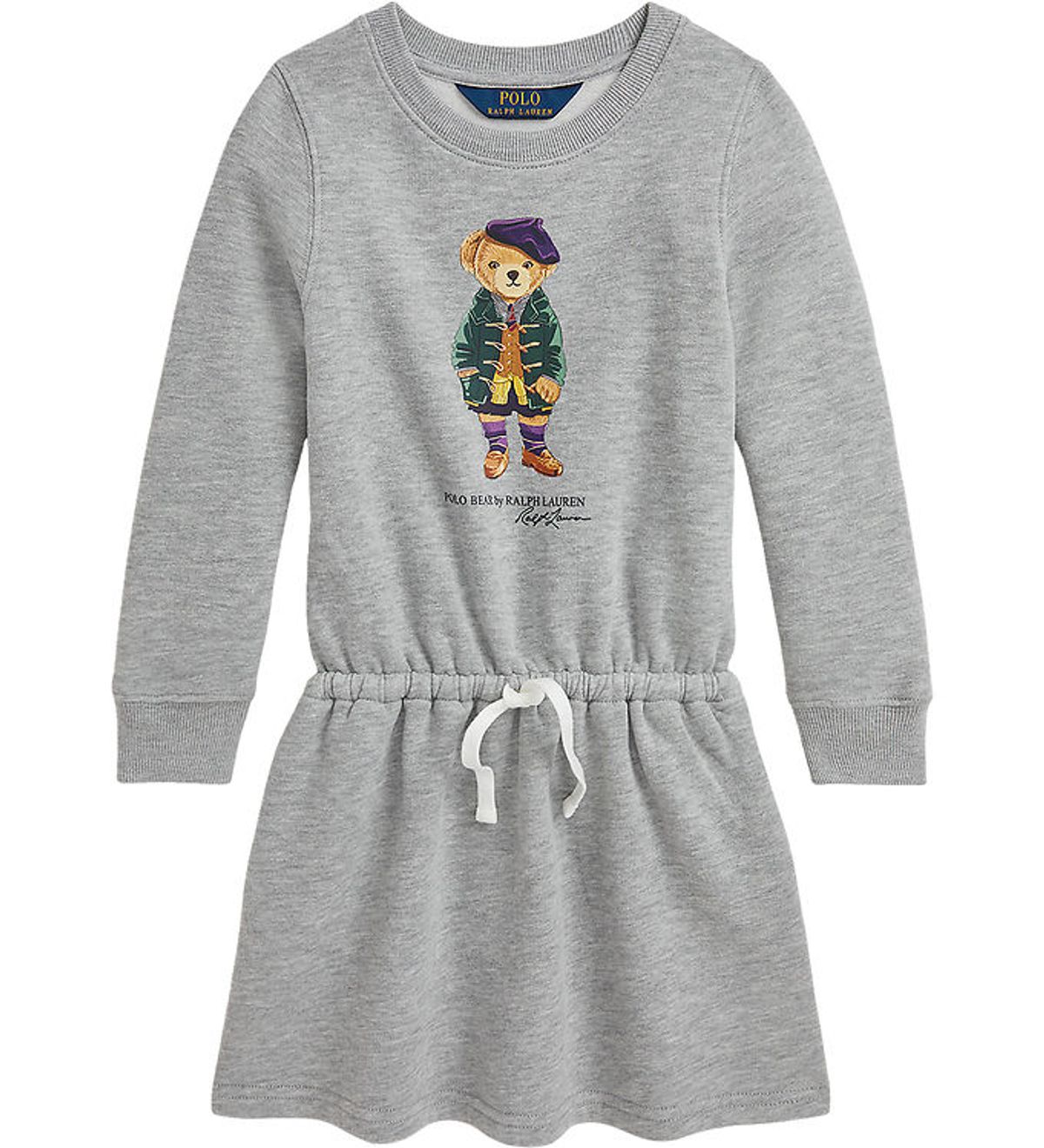 Polo Ralph Lauren Sweatkjole - Gråmeleret m. Bamse