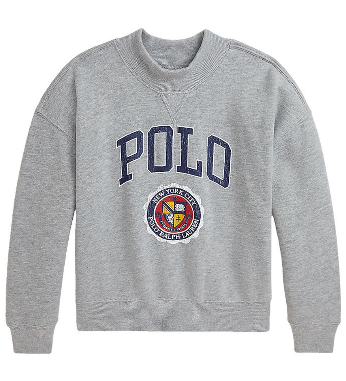 Polo Ralph Lauren Sweatshirt - Gråmeleret m. Print