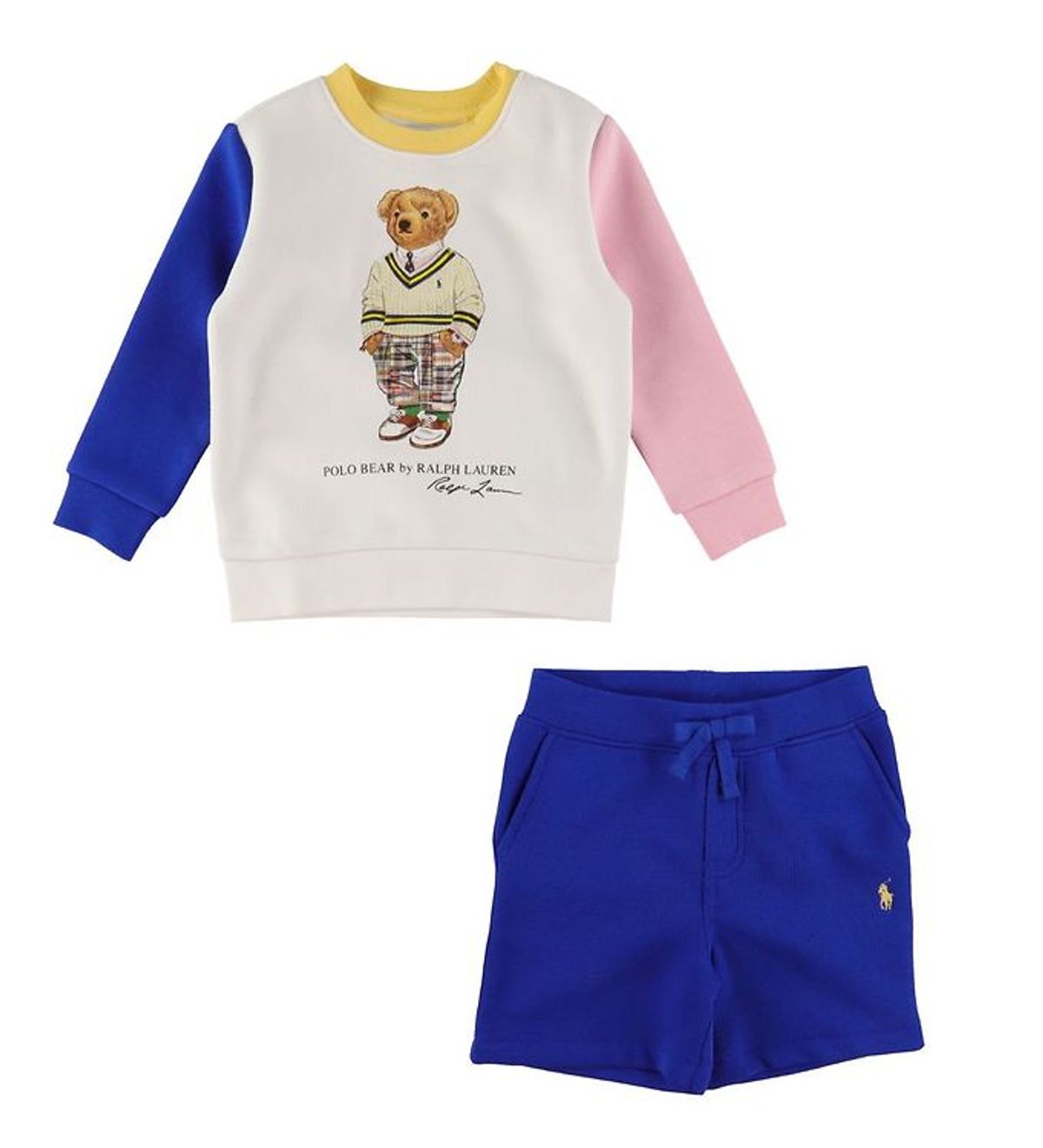 Polo Ralph Lauren Sweatshirt/Sweatshorts - Watch Hill - Hvid/Blå