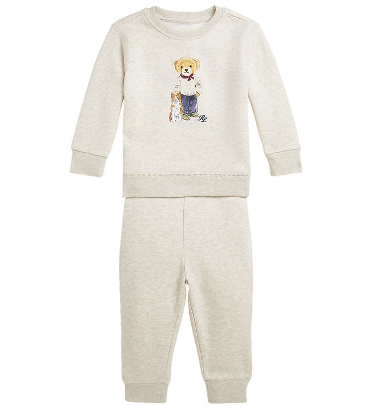 Polo Ralph Lauren Sweatsæt - Gråmeleret m. Bamse