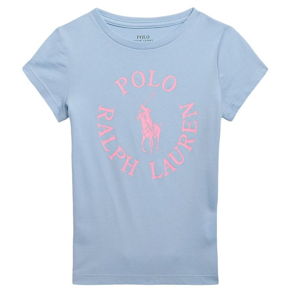 Polo Ralph Lauren T-shirt - Longwood - Lyseblå m. Rosa