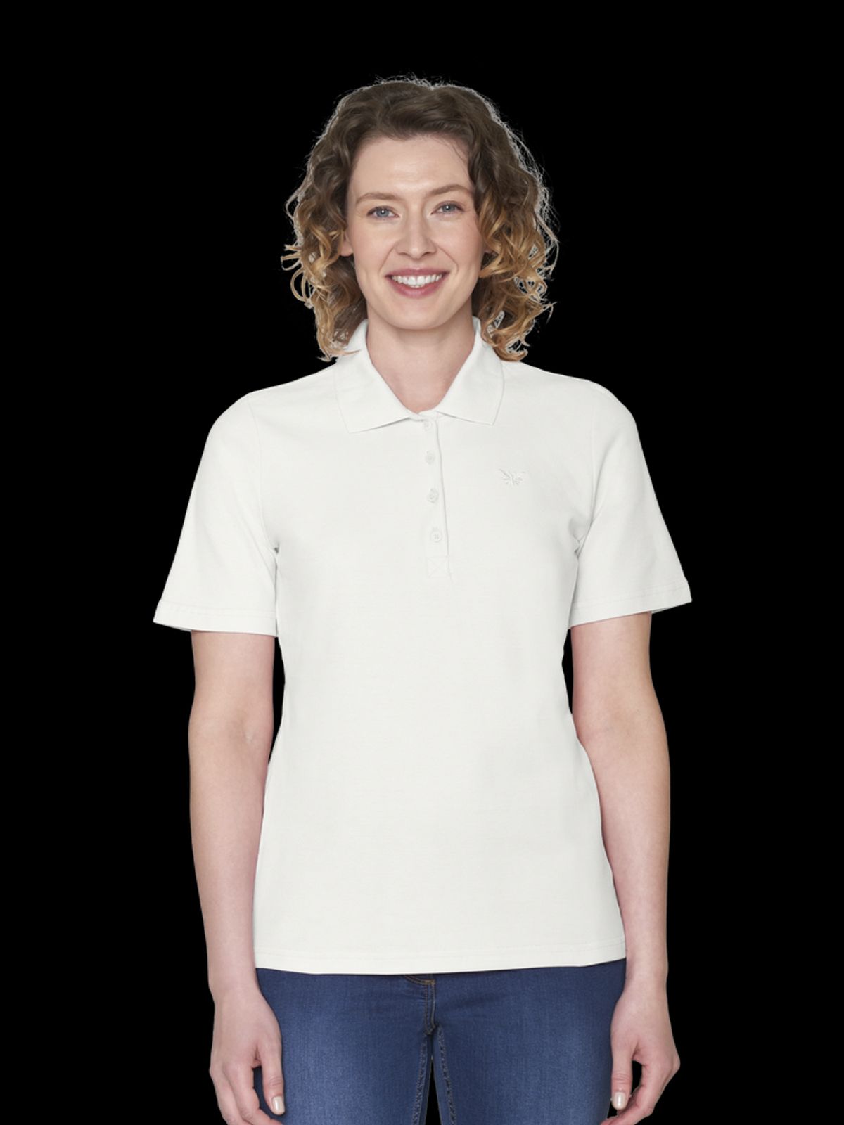 Polo T-shirt - Hvid - Brandtex