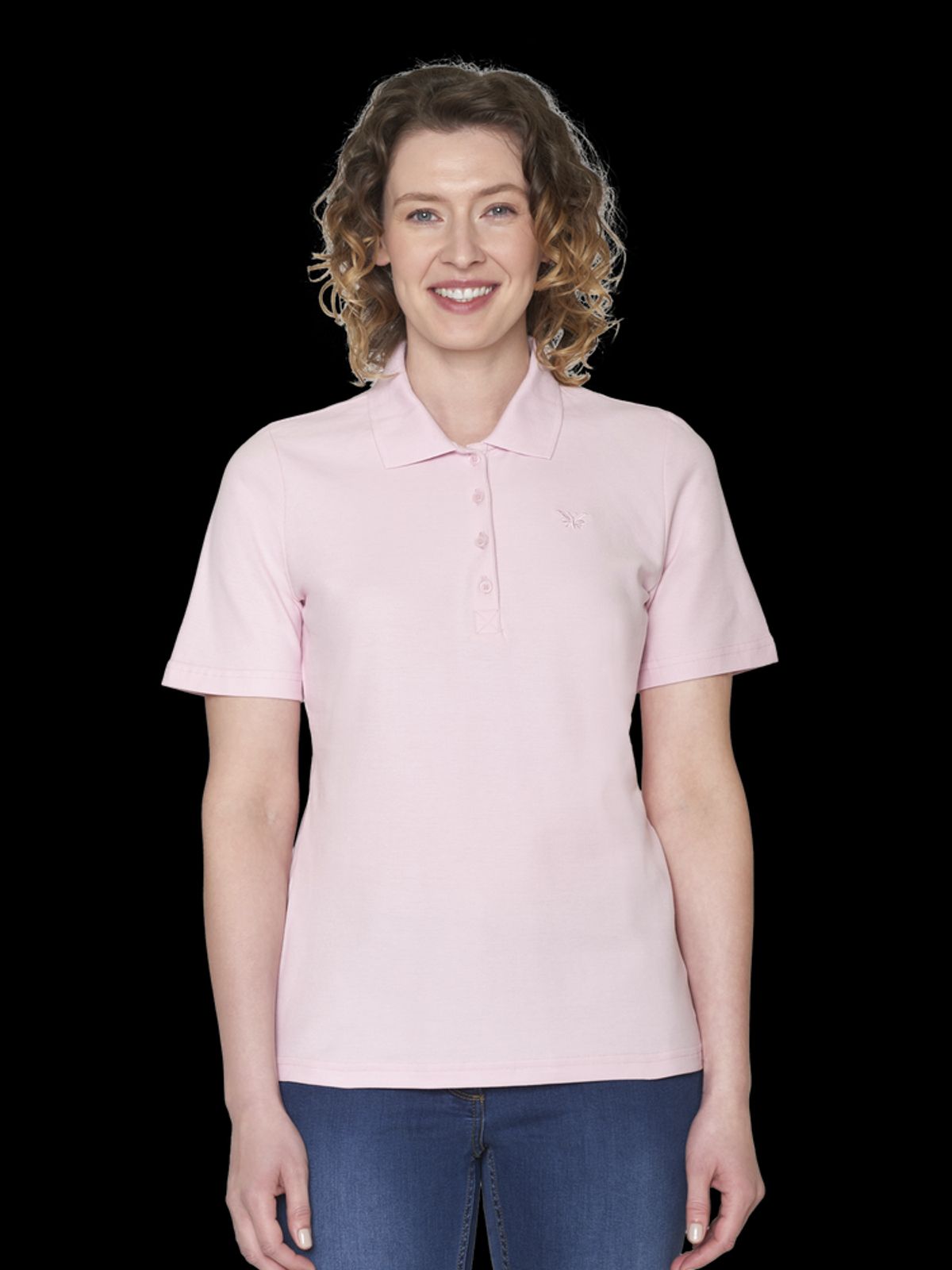 Polo T-shirt - Lyserød - Brandtex