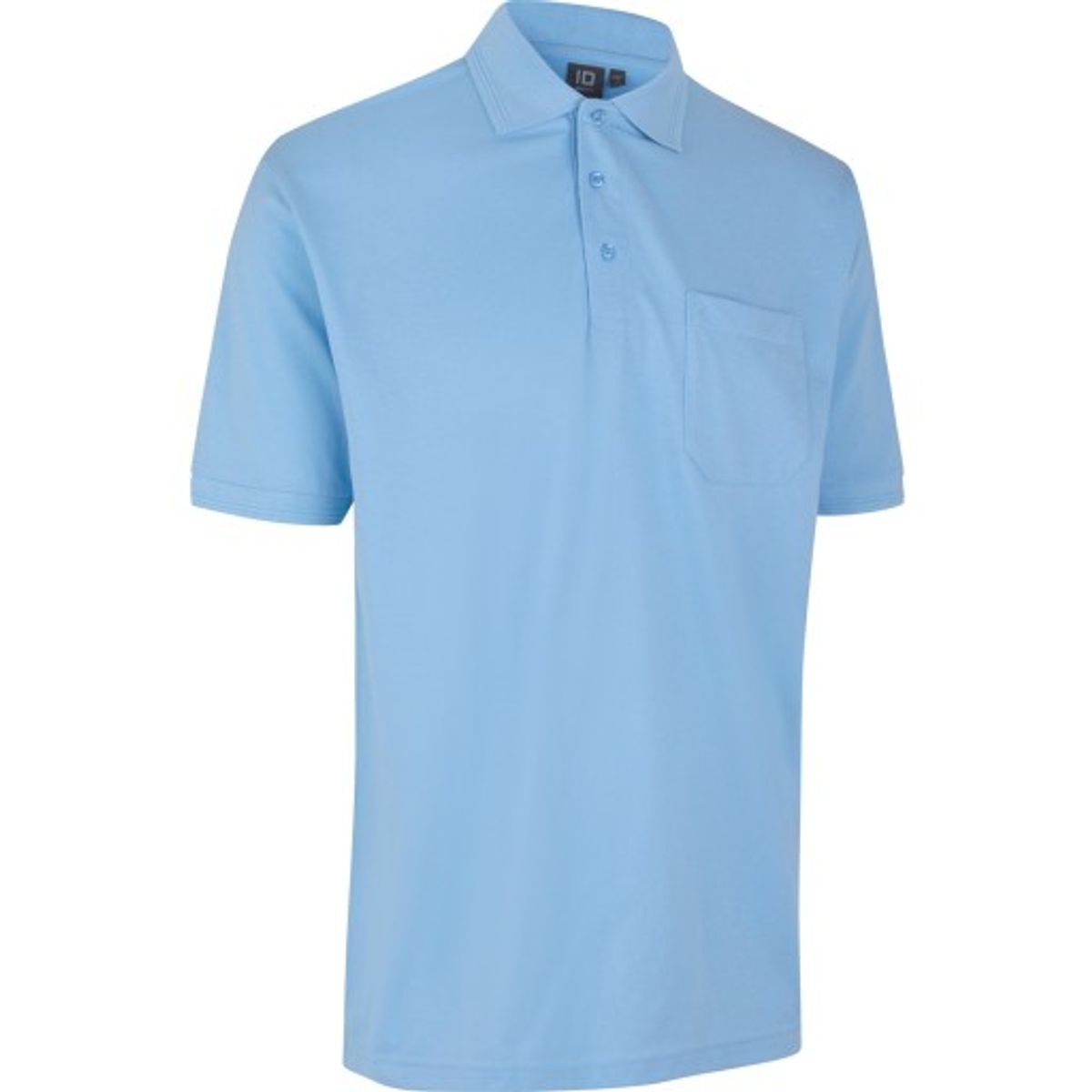 POLOSHIRT M/LOMME L.BLÅ S