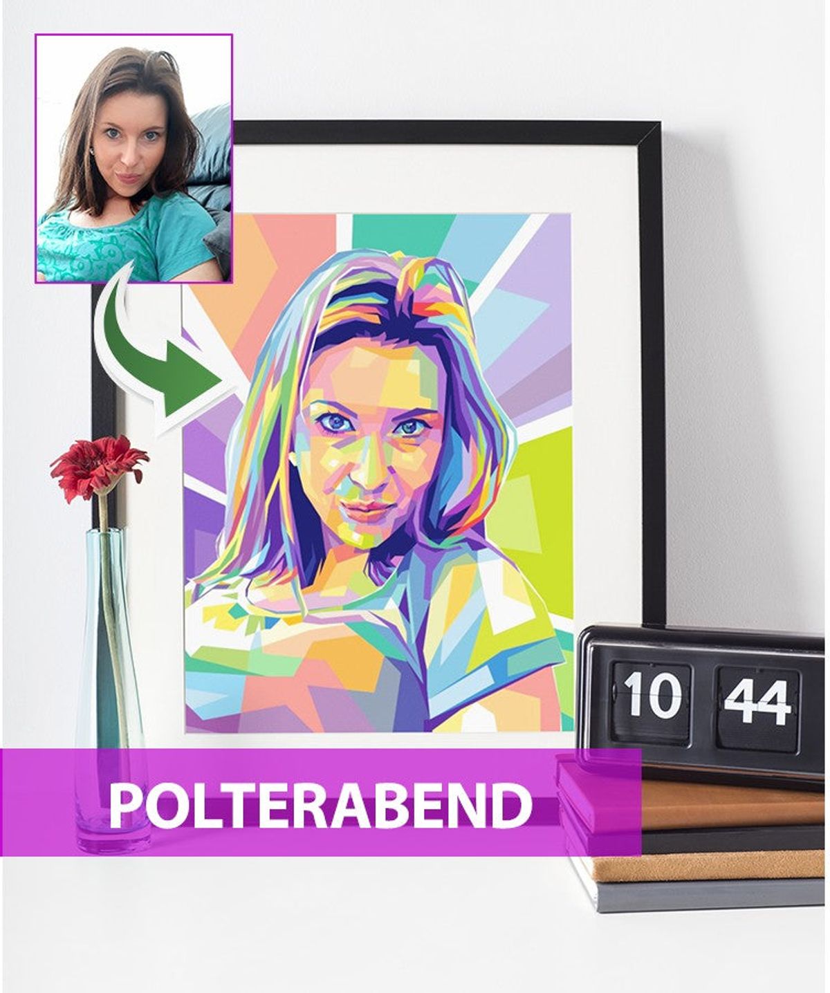 Polterabend - pop art tegning efter dine fotos