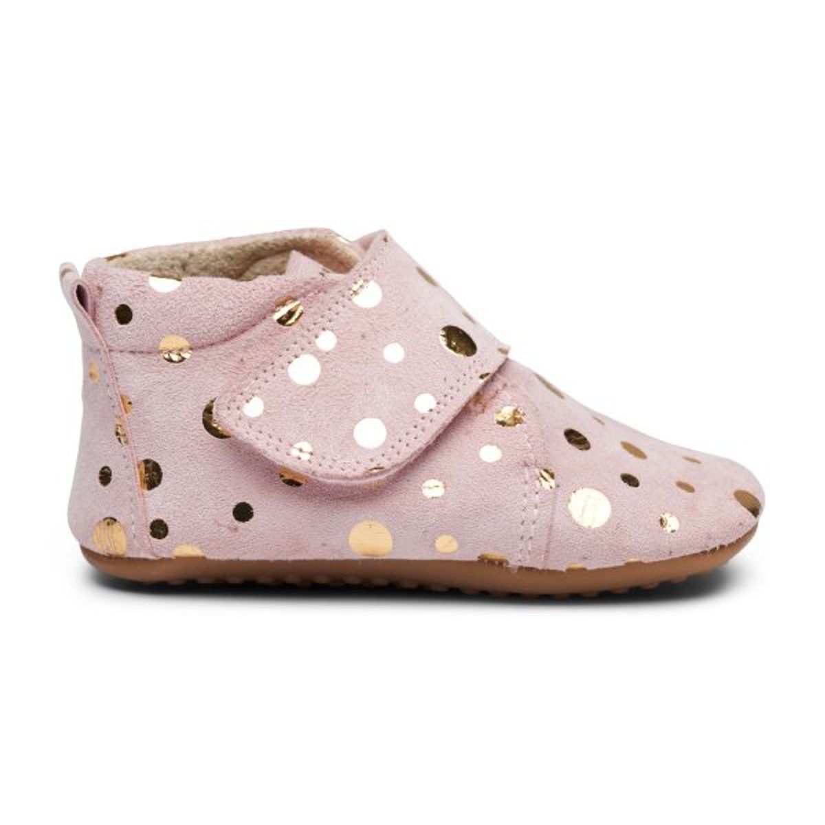 Pom Pom - Hjemmesko Velcro - Rose Gold Dot - 25