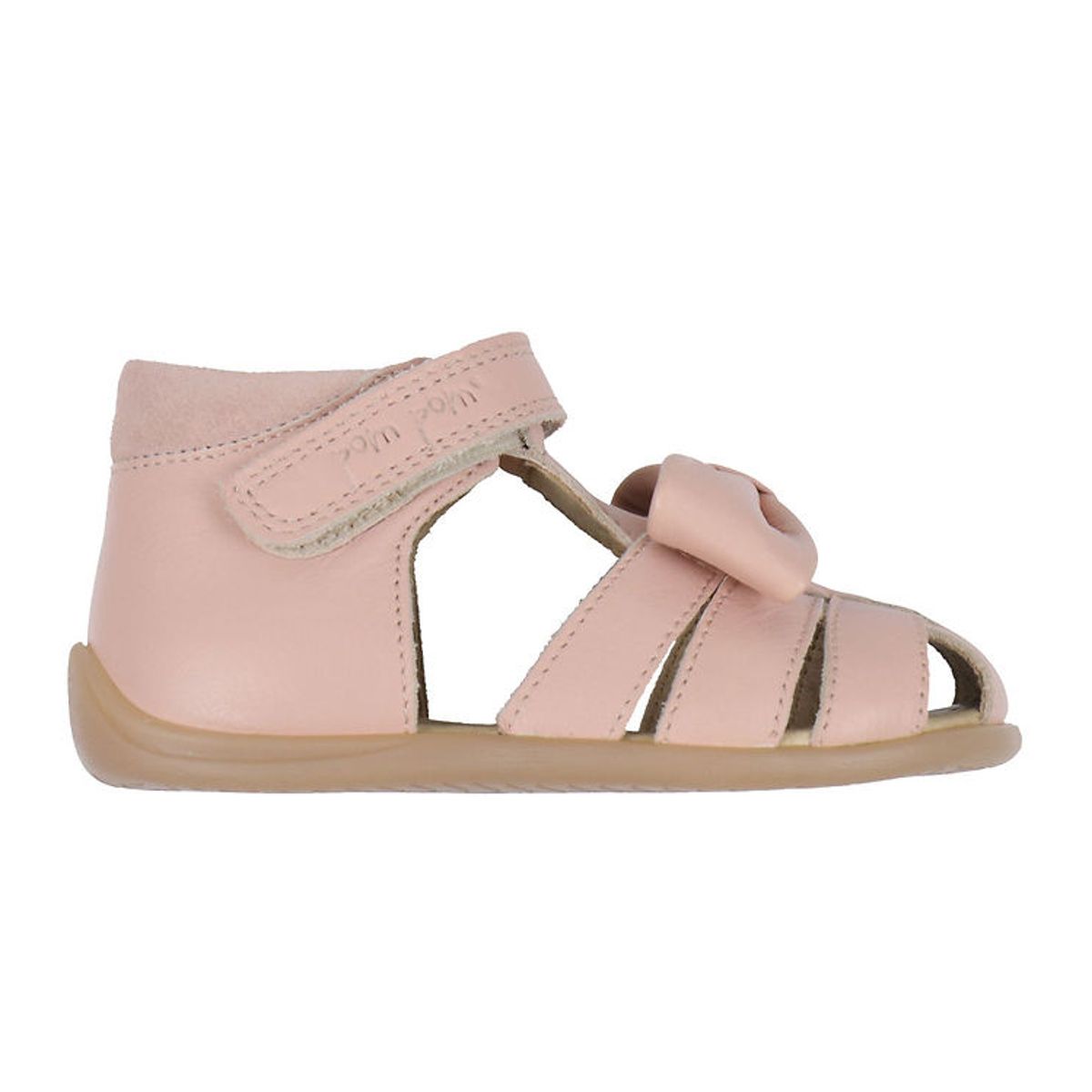 Pom Pom Sandaler - Bow Velcro - Old Rose