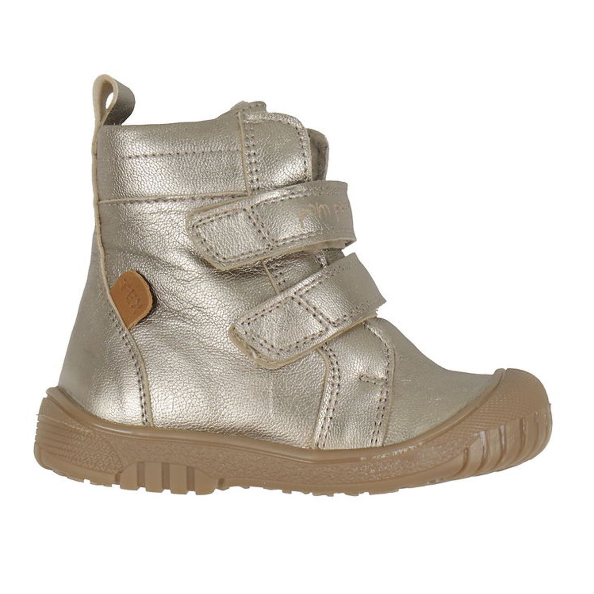 Pom Pom Vinterstøvler - Sporty Velcro Boot Tex - Metallic Asphal