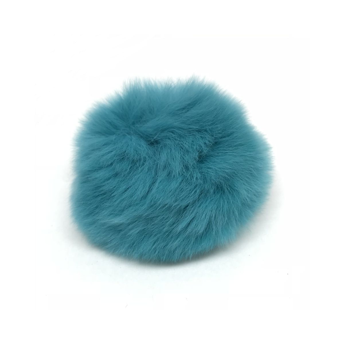 Pompom Kvast Kaninhår 60 mm - Turkis