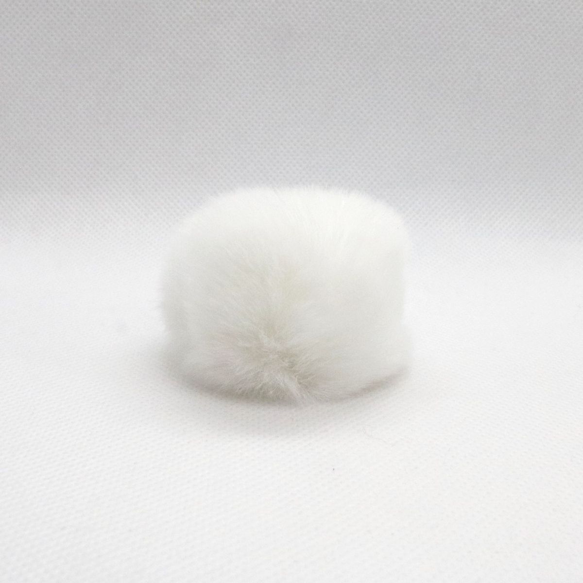 Pompon, kaninhår, 60 mm, hvid